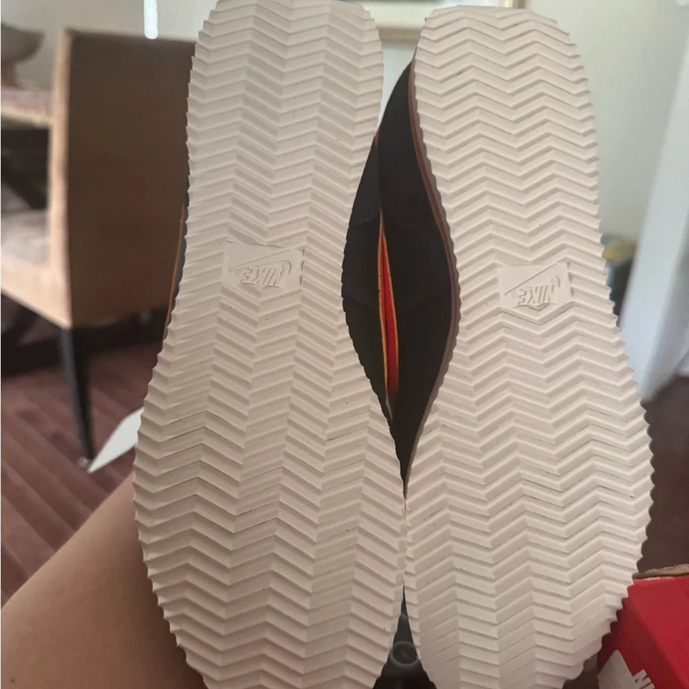 Nike Cortez TXT Black/Safety Orange-Sail Men's Athletic Shoes - Picture 5 of 7